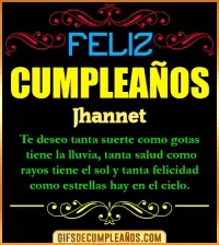 GIF Frases de Cumpleaños Jhannet